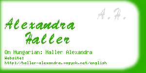 alexandra haller business card